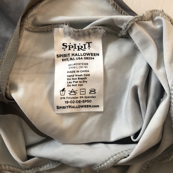 Zombie kids costume jumpsuit size L (10-12) - Picture 3 of 6